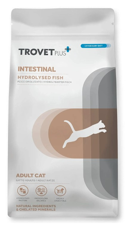 Сухой корм для кошек Trovet Plus Intestinal Hydrolised Vet Diet Adult (белая рыба)
