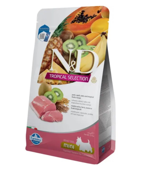 Каталог Сухой корм для собак Farmina N&D LG Tropical Selection Adult Mini (свинина) для собак