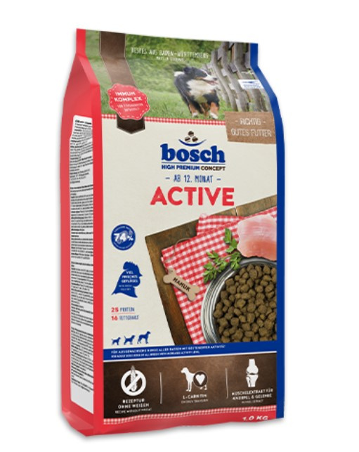 Каталог Сухой корм для собак Bosch Active (птица) для собак