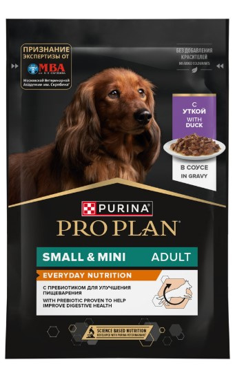 Влажный корм для собак Pro Plan EveryDay Nutrition Small & Mini Adult в соусе (утка)