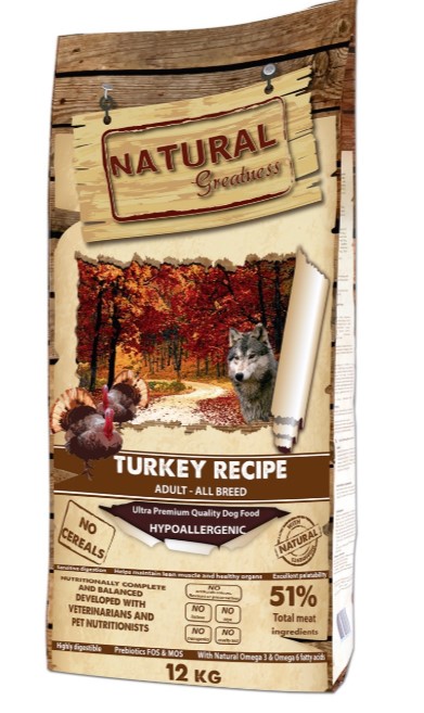 Сухой корм для собак Natural Greatness Turkey Recipe Adult (индейка, курица)