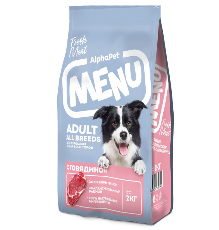 Каталог Сухой корм для собак AlphaPet Menu Adult Dog (говядина) для собак