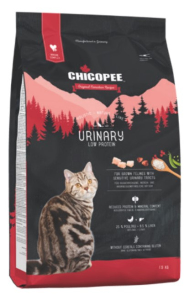 Сбалансированный сухой корм для кошек Сухой корм для кошек Chicopee HNL URINARY (профилактика мочекаменной болезни)