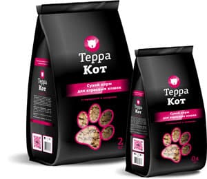 Сухой корм для кошек Терра Кот (говядина и овощи)