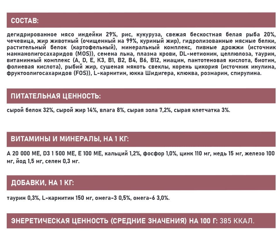 Сухой корм для кошек Award Special Care Sensitive Skin&Coat Adult Cat (белая рыба)