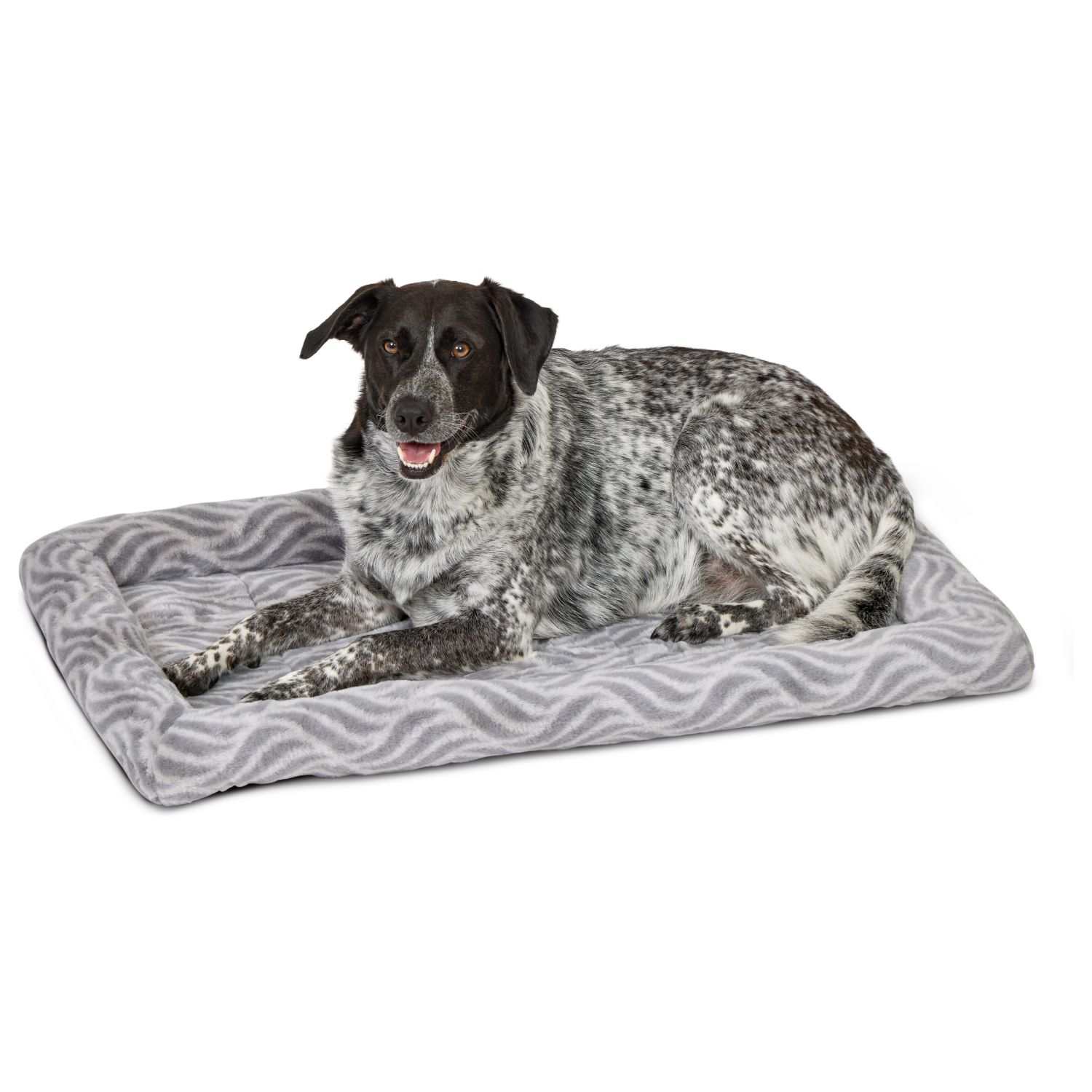 Лежанка MidWest Deluxe Wave Bed для собак и кошек меховая (серая)