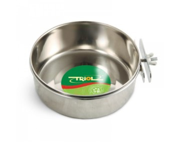Миска металлическая с держателем (винт) Triol