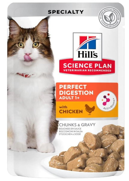 Влажное питание для кошек Hill's Science Plan PERFECT DIGESTION (курица)