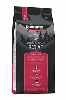 Пища для энергичных собак Сухой корм для собак Chicopee HNL Active Salmon & Potato (лосось, картофель)