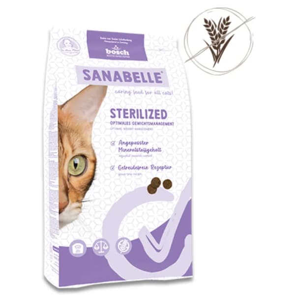 Сухой корм для кошек Bosch Sanabelle Sterilized сбалансированный корм для кастрированного кота