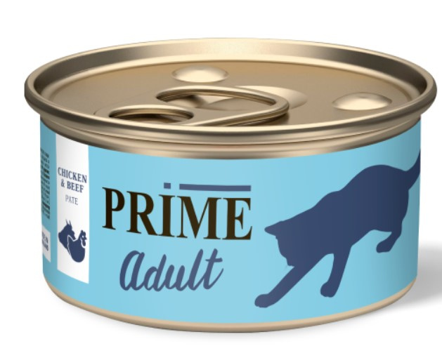 Консервы для кошек PRIME Паштет Adult Cat (курица, говядина)