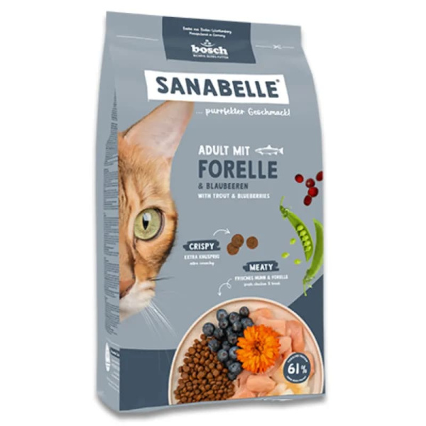 Сухой корм для кошек Bosch Sanabelle Adult (форель) повседневный корм для кошек 