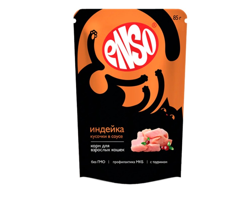 Влажный корм для кошек Enso Adult Cat в соусе (индейка)