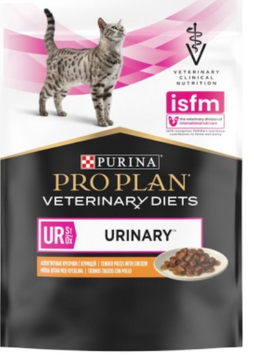 Влажный корм для кошек Pro Plan VETERINARY DIETS UR ST/OX Urinary Adult (курица)