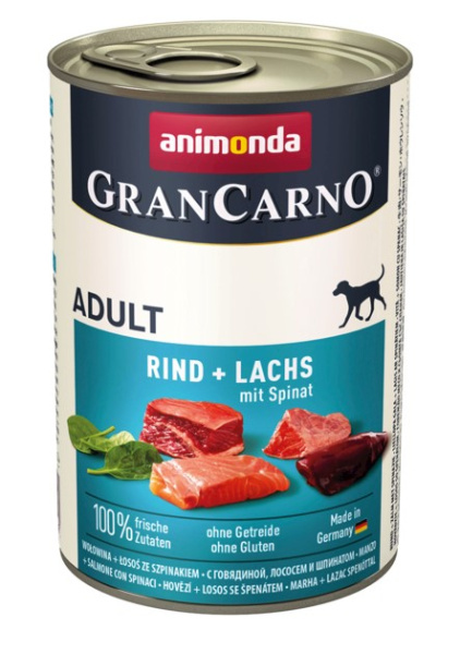 Консервы для собак Animonda Gran Carno Dog Adult (лосось, шпинат)