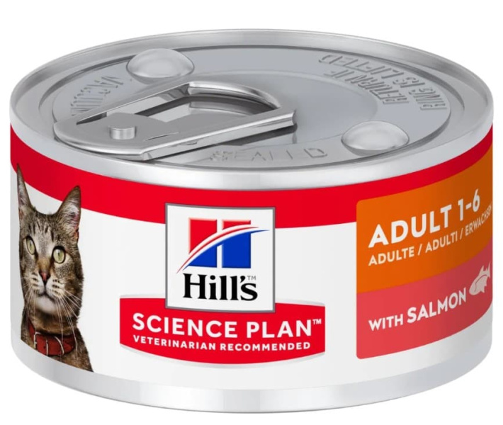 Влажная еда для кошек и котов для кошек Hill's Science Plan Adult Cat (лосось)