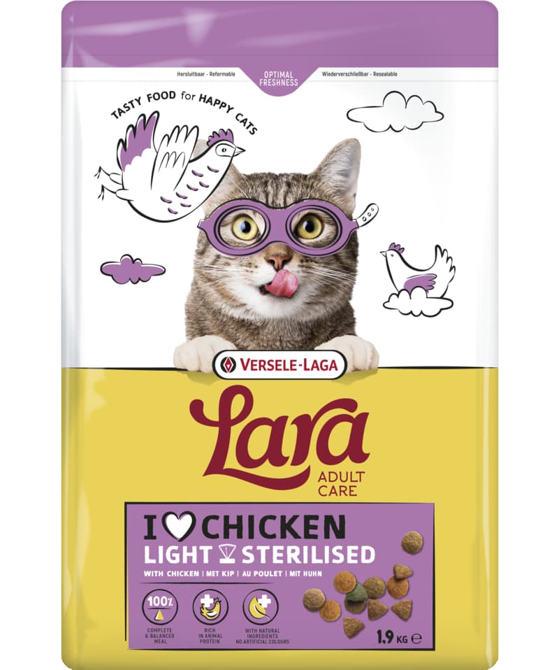 Сухой корм для стерилизованных кошек LARA Adult Sterilized (курица)