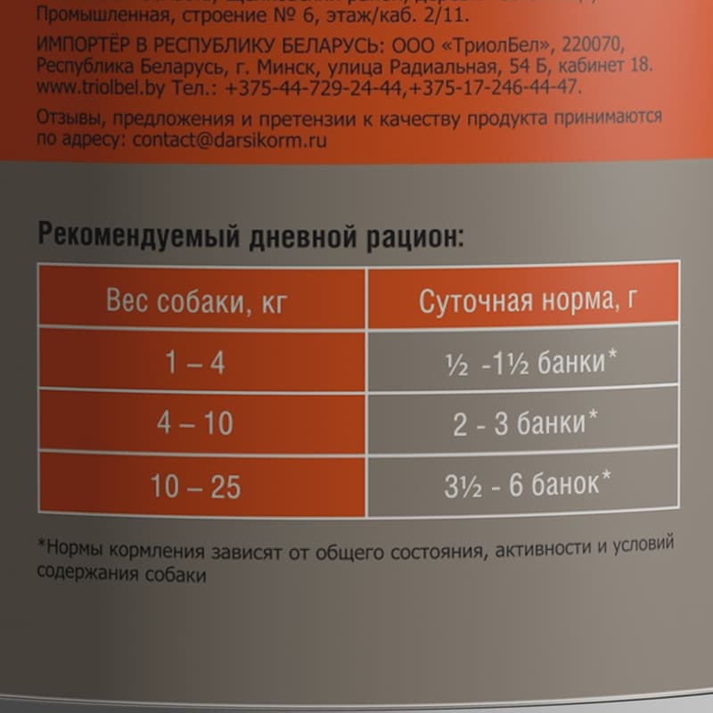 Консервы для собак Darsi чувствительное пищеварение (перепелка, кролик)