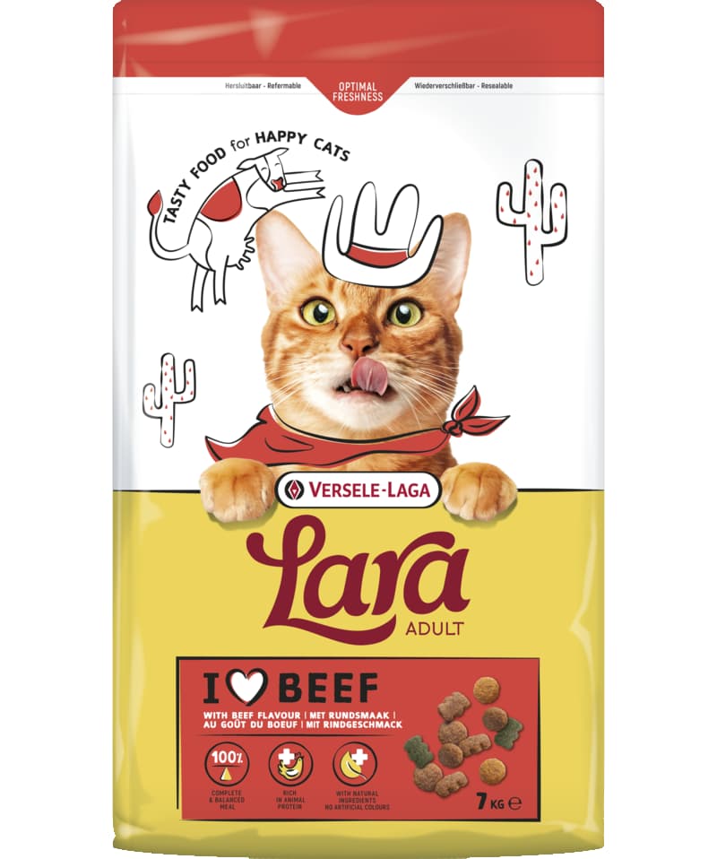 Сухой корм для кошек LARA (говядина)