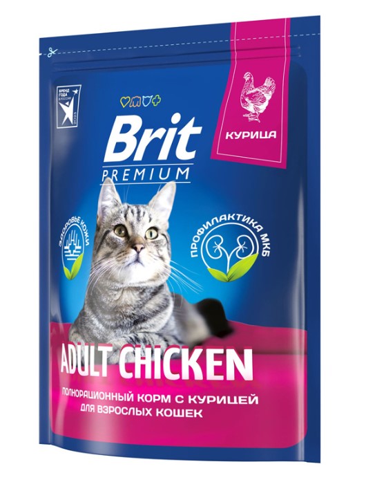 Сухой корм для кошек Brit Premium Cat Adult Chicken (курица)