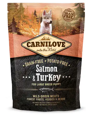 Каталог Сухой корм для щенков Carnilove Salmon &Turkey for Large Breed Puppy (лосось) для собак