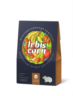 Мультивитаминный комплекс для хомяков Irbis Corn "АППЕТИТНЫЙ ФУНДУК" 15 таб