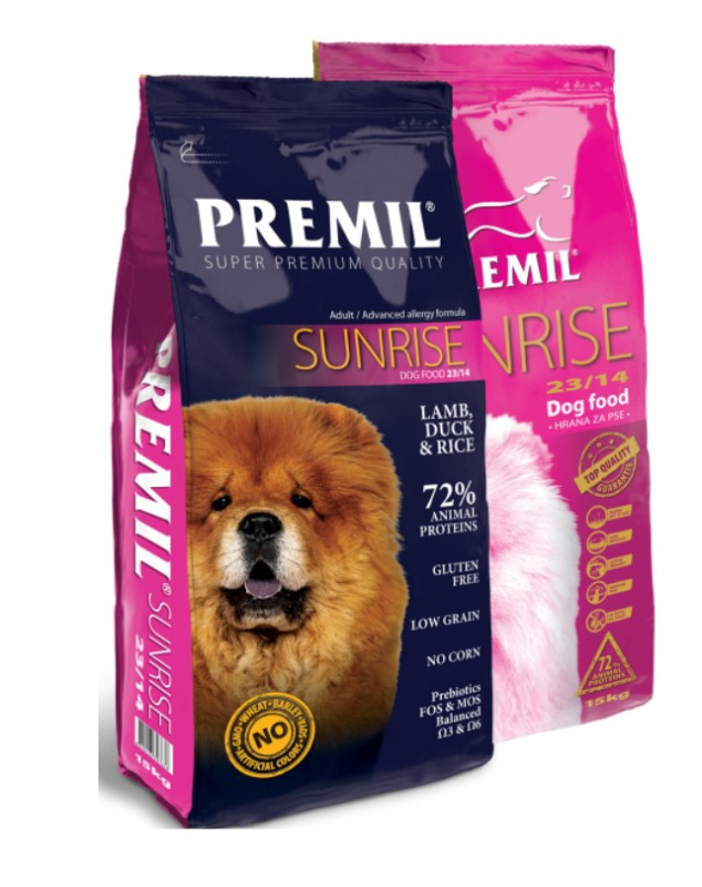 Каталог Сухой корм для собак Premil SuperPremium Sunrise Adult Dog (тунец, ягненок, рис) для собак