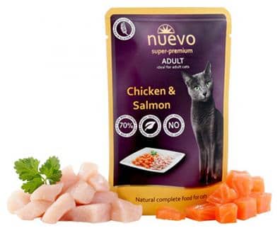 Паучи для кошек для кошек NUEVO Adult Chicken & Salmon (курица и лосось) 85 гр