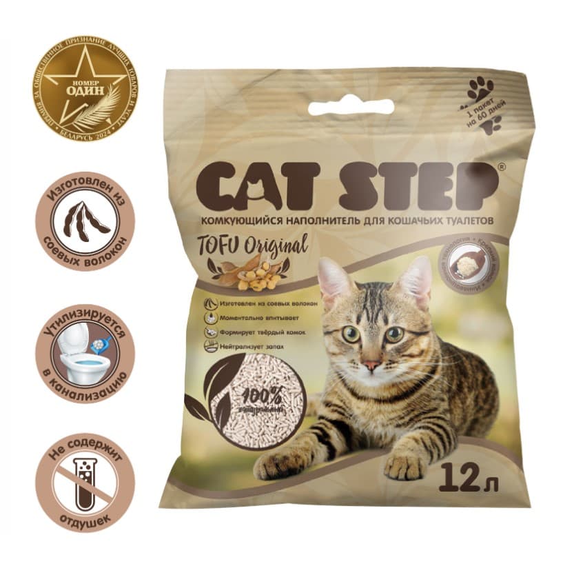 Соевый наполнитель Cat Step Tofu Original