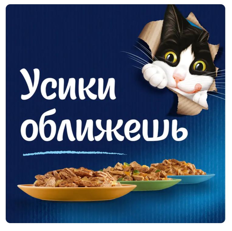 Влажный корм для кошек Felix Мясные ломтики (утка в соусе)