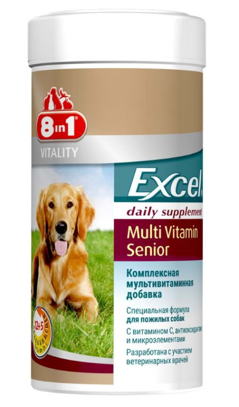 Кормовая добавка для пожилых собак 8in1 Excel Multi Vit-Senior