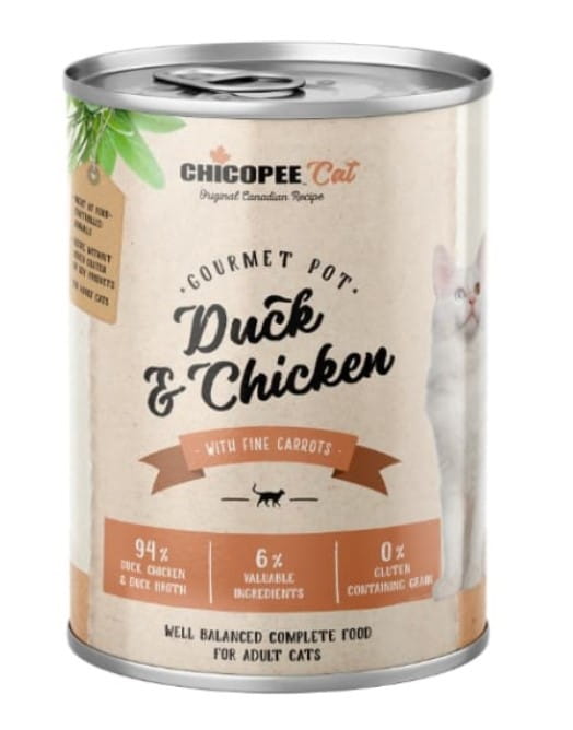 Влажный рацион для кошек Chicopee Gourmet Adult Cat (утка, курица)