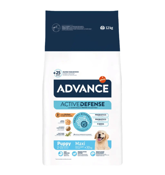 Еда для щенков крупных пород Сухой корм для щенков крупных пород Advance Dog Puppy Maxi (курица)