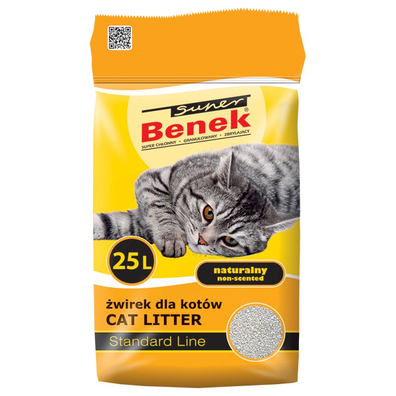 Наполнитель для лотка  Super Benek Naturalny (натуральный)