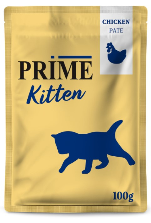 Влажный корм для котят PRIME Паштет Kitten (курица)