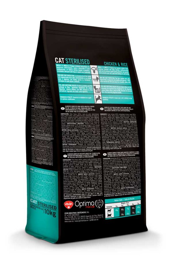 Сухой корм для кошек OPTIMANOVA Cat Sterilised Chicken Rice