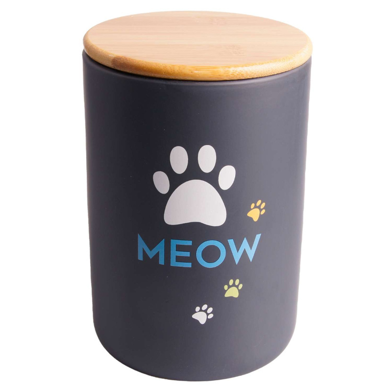 Бокс Mr.Kranch керамический для хранения корма для кошек MEOW 1900 мл
