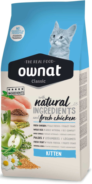 Сухой корм для котят OWNAT Classic Kitten (курица)