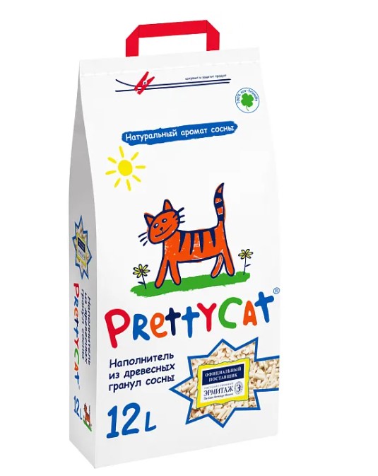 Наполнитель PrettyCat впитывающий древесный "Wood Granules"
