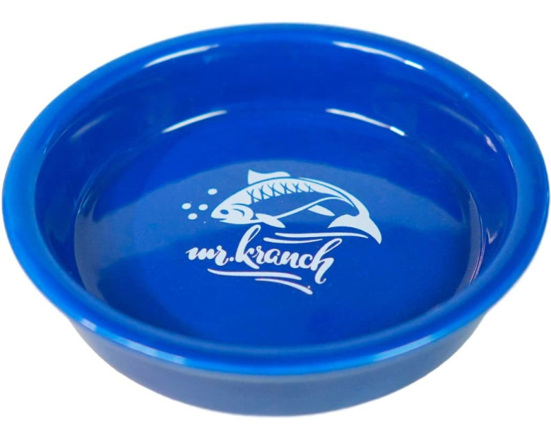 Миска для кошек Mr.Kranch керамическая Форель синяя