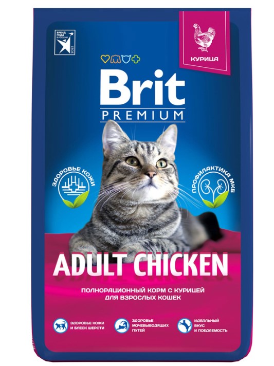 Сухой корм для кошек Brit Premium Cat Adult Chicken (курица)
