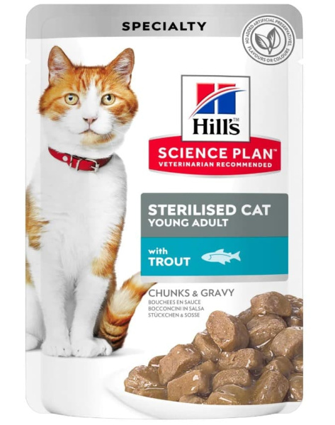 Влажный рацион для кошек Hill's Science Plan Sterilised Cat Young Adult (форель)