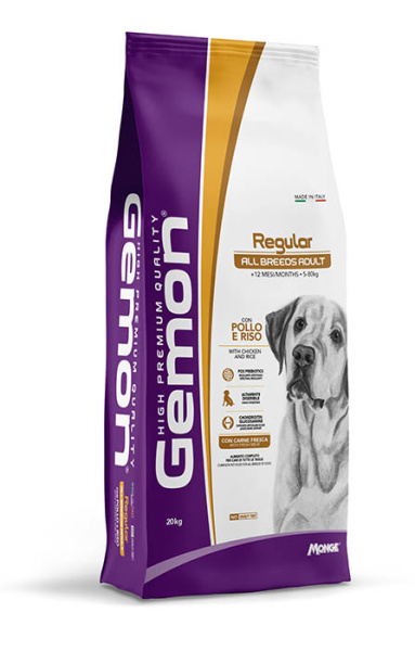 Каталог Сухой корм для собак Gemon Dog Adult Regular (курица, рис) для собак
