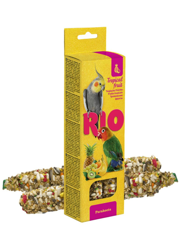 Палочки для средних попугаев "RIO" с тропическими фруктами 2х75г