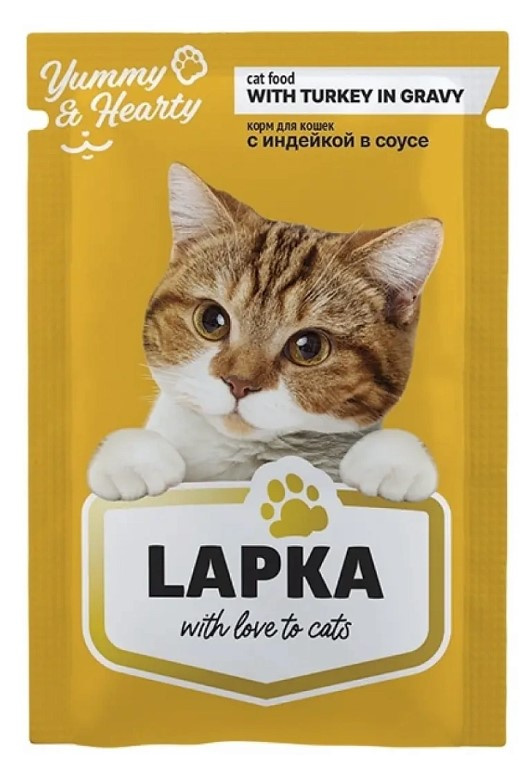 Влажный корм для кошек Lapka (индейка)