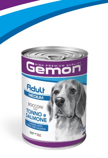 Консервы для собак Gemon Dog Medium Adult (тунец, лосось)