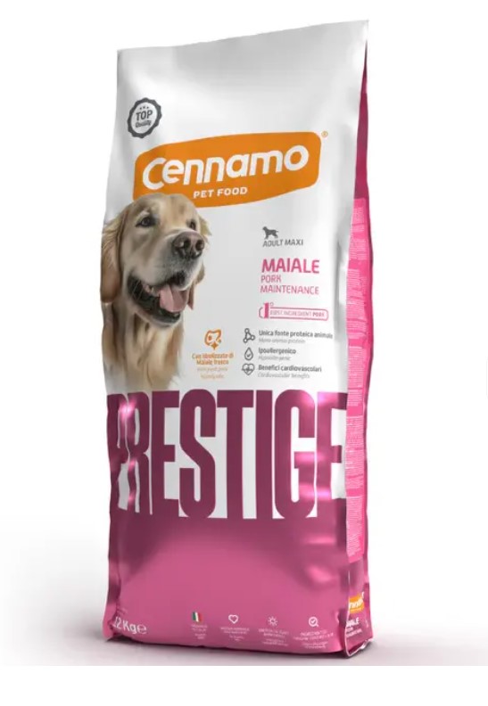 Каталог Сухой корм для собак крупных пород Cennamo Prestige PRD Adult Maxi Maiale (свинина) для собак