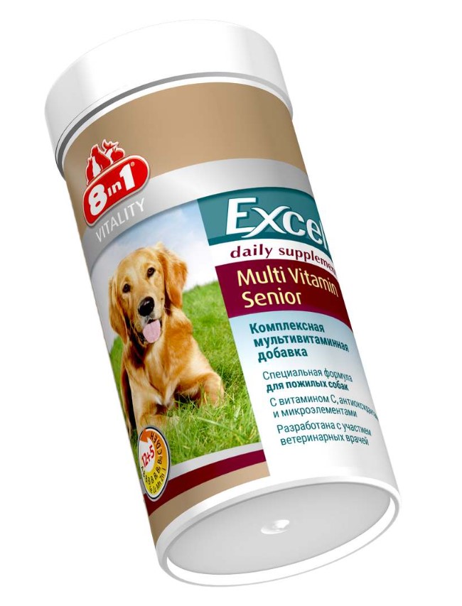 Кормовая добавка для пожилых собак 8in1 Excel Multi Vit-Senior