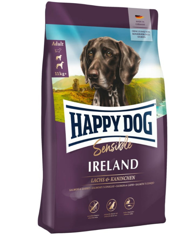 Каталог Сухой корм для собак HAPPY DOG Supreme Sensible Ireland (кролик, лосось) для собак