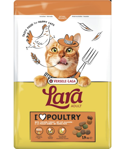 Сухой корм для кошек LARA (индейка, курица)